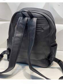 Large Capacity Women's Backpack With Wide Straps - 杏色 - 查看 4