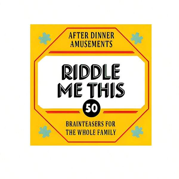 1 Set Riddle Me This Cards Game, 50 Brainteasers For The Whole Family, Family Friendly Trivia Card Game, Family Entertainment Supplies, Funny Party Games Board Games Card Games,Games Night,Card Games Family,Family Game,Table Top Games,Board Games>Over 14 Years,Games For Teens