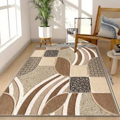 A Modern Style Carpet, Soft, Non-Slip, Machine Washable, Water-Absorbent, Dirt-Resistant, Home Decoration, Very Suitable For Living Room, Bedroom Room And Doorway Decoration.