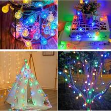 仙女灯电池供电 10 英尺 20LED/20 英尺 40LED/33 英尺 80LED 多色串灯球形仙女灯电池室内外灯适用于卧室、派对、婚礼、中心装饰、装饰 - 白色 - 查看 7