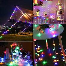 仙女灯电池供电 10 英尺 20LED/20 英尺 40LED/33 英尺 80LED 多色串灯球形仙女灯电池室内外灯适用于卧室、派对、婚礼、中心装饰、装饰 - 白色 - 查看 5