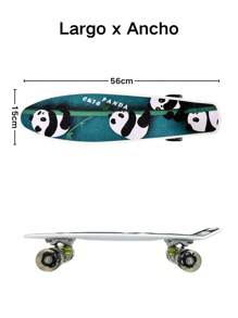 PATINETA ESTILO PENNY CON LLANTAS LUMINOSAS - Blanco - Ver 2