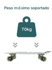 PATINETA ESTILO PENNY CON LLANTAS LUMINOSAS - Blanco - Ver 4