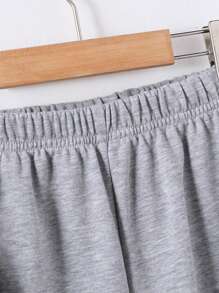 青少年男孩休闲格子印花连帽夹克和松紧腰裤冬季两件套 - 綠色 - 查看 7