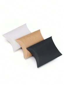 10 件结婚礼品盒、糖果盒、蛋糕盒、派对盒、牛皮纸礼品盒 - 枕頭盒黑色10個 - 查看 3