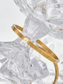 1 件欧美极简主义 INS 雪花图案女士可调节细手镯，适合节日、派对、日常佩戴、圣诞礼物 - 彩色 - 查看 7