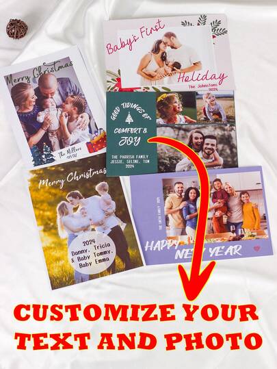 10/20/30/50/100pcs Customized Wedding Invitations, Save The Date Cards, Happy New Year Card, Merry Christmas Card, Personalized Greeting Card Custom Birthday Card Add Your Customized Photo Picture Text Thank You Cards For Holiday Valentine'S Day Wedding Anniversary Party Invitation CardRustic Engagement Graduation Birthday Cards, Personalized Bride Gifts Announcement,Christmas Back To School