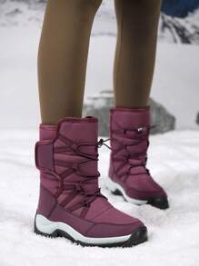 Nuevas botas de nieve cálidas y de felpa para mujer, botas de mujer de moda para exteriores con plataforma, antideslizantes, botas de senderismo de invierno cálidas para mujer, botas de tobillo cálidas y de felpa para mujer