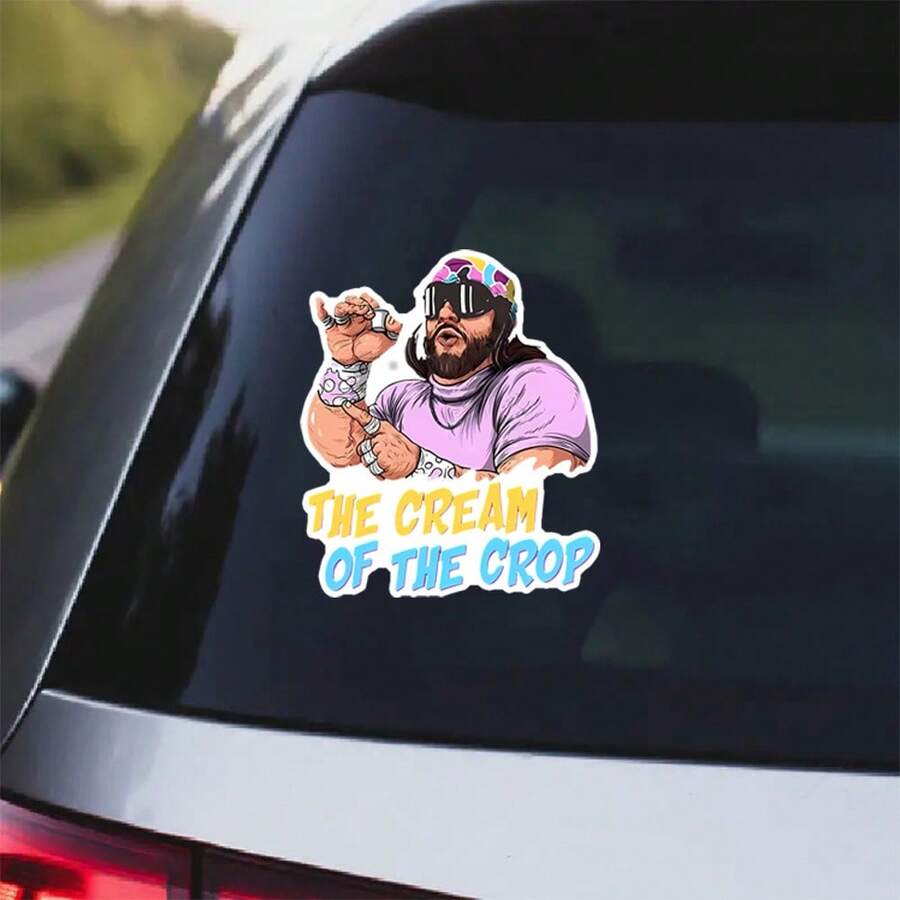 1 miếng dán Macho Man Randy Savage 5 inch - Sản phẩm tuyệt vời nhất - Miếng dán quạt đấu vật cổ điển - 5 inch/12,7 cm - Hoàn hảo cho máy tính xách tay, bình nước, ô tô, hành lý - Vinyl chống thấm nước - Hài hước văn hóa đại chúng chất lượng cao - Món quà lý tưởng cho người lớn và thanh thiếu niên - Những người giỏi nhất - Xem 1