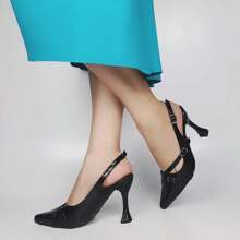 Scarpin Feminino Preto Bico Clássico Salto Alto Confortável Moda