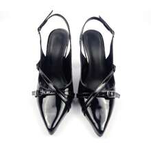 Scarpin Feminino Preto Bico Clássico Salto Alto Confortável Moda