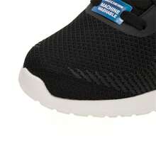Skechers Giày thể thao cổ điển phong cách Panda dành cho nam, giày thường ngày lót ấm - Đen/Đỏ - Xem 5