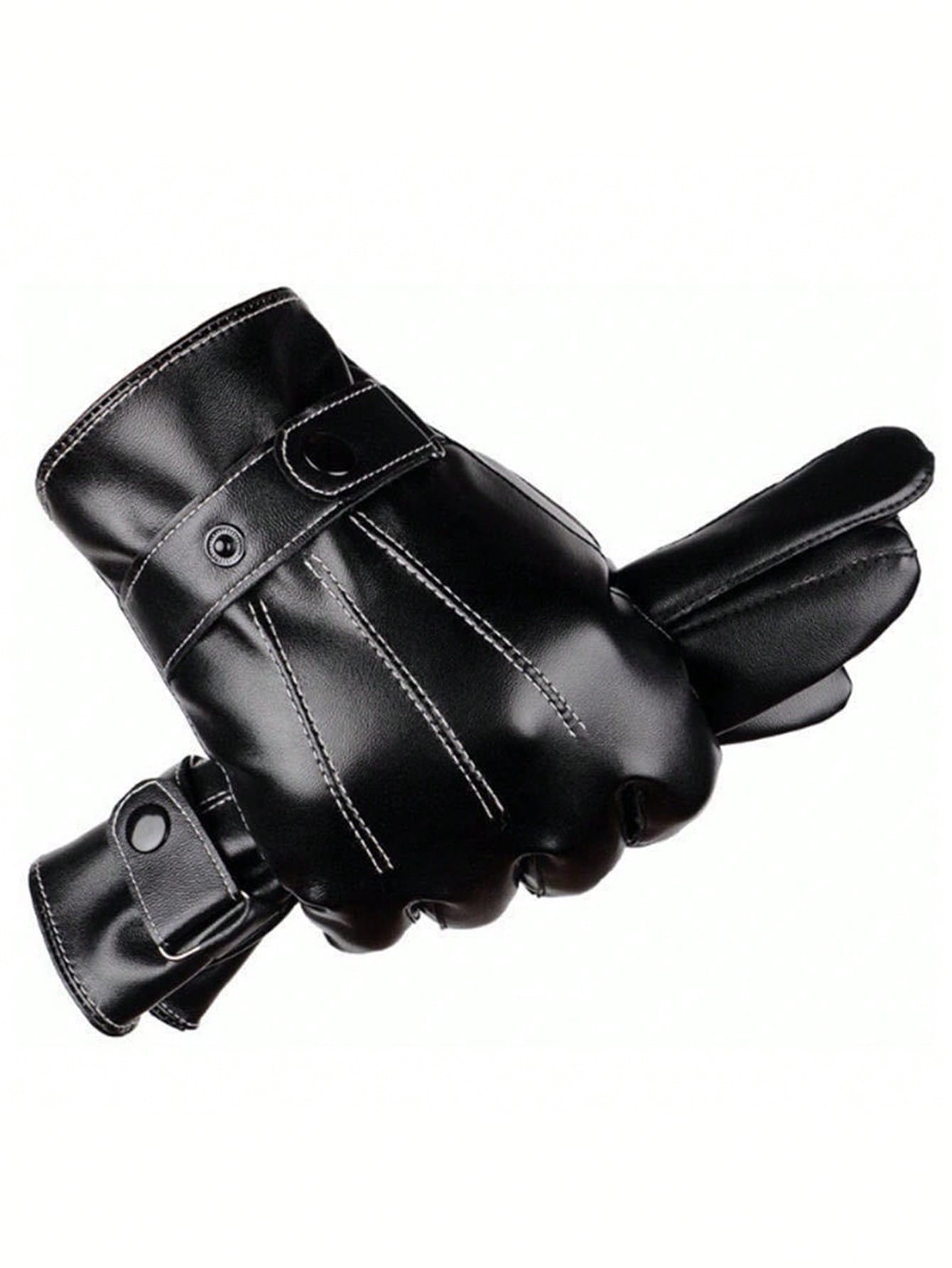 PU leather touchscreen gloves