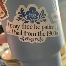 1PC, Văn hóa Web Retro Vui nhộn 3 inch Có thể tháo rời ngoài trời bằng nhựa vinyl chống thấm nước Quà tặng sáng tạo Hình dán hài hước cổ điển Hình dán câu nói thời xưa Hình dán trích dẫn cổ điển Hình dán hài hước kiên nhẫn Hình dán trích dẫn theo chủ đề những năm 1900 Thích hợp cho máy tính xách tay, máy tính bảng. - Nhiều màu - Xem 11