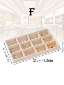 Hộp đựng trang sức nhung 9 chiếc, Khay trưng bày trang sức, Khay đựng đồ trang sức, Khay lưu trữ thanh lịch, Khay đựng đồ trang sức dạng lưới, Giá để đồ trang sức di động, Khay đựng đồ trang sức, Hộp đựng đồ trang sức, Ngăn kéo đựng đồ trang sức, Thích hợp đựng hoa tai, vòng cổ, vòng tay, nhẫn, Nhiều kích cỡ, Ngăn đựng đồ trang sức, Đồ trang trí Halloween, Đồ trang trí nhà cửa, Đồ trang trí Giáng sinh - Màu be - Xem 10