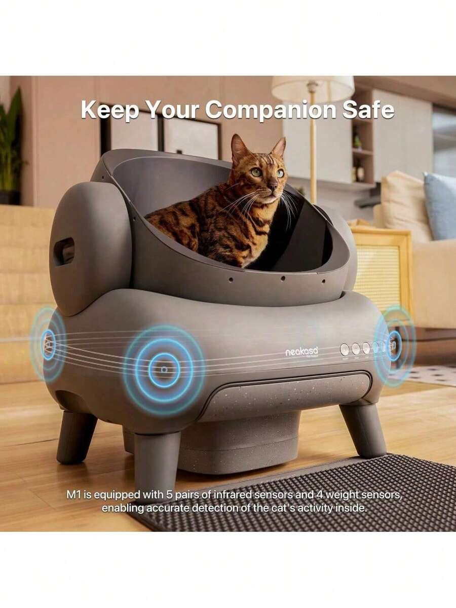 OpenTop SelfCleaning Cat Litter Boxes, Automatic 7.17L Cat Litter Box