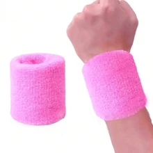 1 Pair Of Sweat-Absorbent, Breathable Sports Wristbands For Exercise, Football, Basketball, Running Gym Accessories