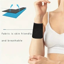 1 Pair Of Sweat-Absorbent, Breathable Sports Wristbands For Exercise, Football, Basketball, Running Gym Accessories