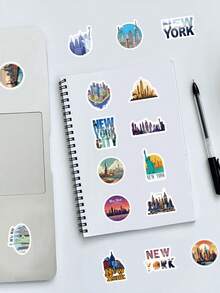 60 miếng dán hình thành phố, miếng dán hoạt hình vui nhộn và dễ thương, miếng dán cho trẻ em, miếng dán nhỏ, thích hợp để dán ốp điện thoại tự làm, miếng dán iPad, miếng dán đàn guitar, miếng dán vali, miếng dán máy tính xách tay, miếng dán ô tô, miếng dán ván trượt, - Nhiều màu - Xem 8