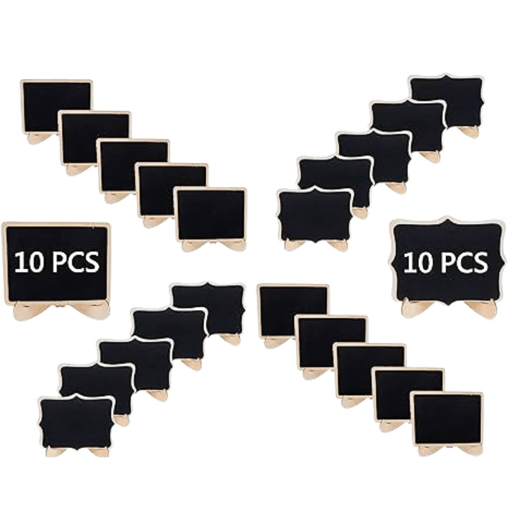 20 Pcs Small Chalkboard Signs With Easel Stand For Table Numbers
