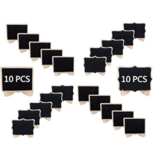 20 Pcs Small Chalkboard Signs With Easel Stand For Table Numbers, Buffet Food Signs, Wedding Signs, Birthday Parties, Place Cards, Message Board Signs And Event Decoration - Multicolor - View 1