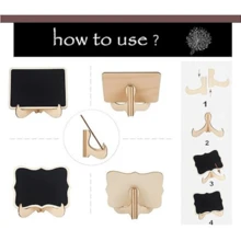 20 Pcs Small Chalkboard Signs With Easel Stand For Table Numbers, Buffet Food Signs, Wedding Signs, Birthday Parties, Place Cards, Message Board Signs And Event Decoration - Multicolor - View 2