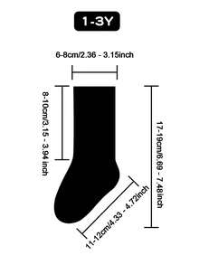 5 双/套男童中筒袜，蓝色汽车、字母、数字、条纹和方块图案。颜色有白色、蓝色、红色和黄色。弹性透气，适合冬季、雨雪天和节日。可搭配运动鞋。简约风格。 - 彩色 - 查看 4