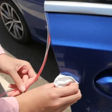 Dải viền cửa xe mạ crom 5m/196,85in, tấm bảo vệ cản sau có viền viền cuộn để chống trầy xước - Nhiều màu - Xem 4