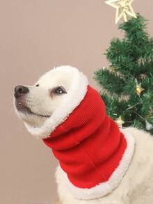 1 件涤纶简约毛绒保暖宠物耳罩头饰，适合中型/小型猫和狗，室内外均可使用 - 藍色 - 查看 2