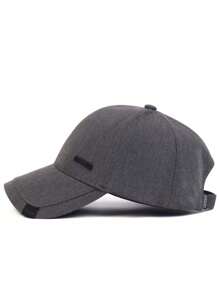 1 pieza Gorra de béisbol para hombre con logotipo Hua, gorra casual ajustable para protección solar de primavera y otoño - Gris Oscuro - Ver 3