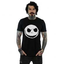 Nightmare Before Christmas Mens  Cotton T-Shirt (Black) - Black - View 4