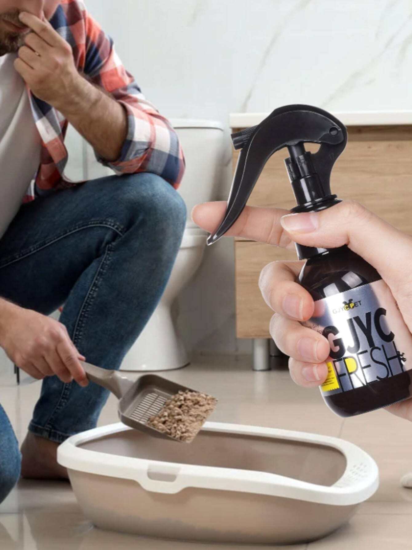 Glade Deodorante Per Ambienti Spray, Fragranza Refreshing Air, Combatte Gli Odori Degli Animali Domestici, 12 Spray Da 300ml - Foto 4