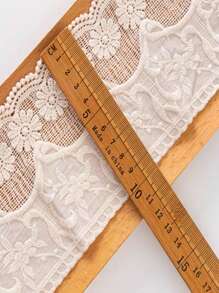 1Meter Premium Embroidered Lace Trim, 10cm Width, Thickened For DIY Clothing Decor, Suitable For Skirt Hems, Autumn/Winter