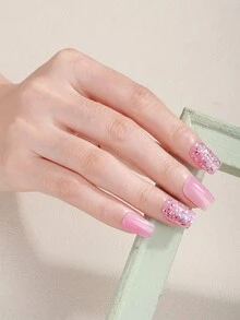 16 Miếng 1 Tờ Dải Sơn Móng Tay Lấp Lánh Nhiều Màu Sắc Tự Dính Dán Toàn Bộ Miếng Dán Nghệ Thuật Làm Móng Kèm Dũa Móng Tay Cho Nữ Cô Gái Trang Trí Nghệ Thuật Làm Móng Tự Làm - Hồng - Xem 4