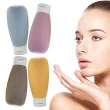 Travel Kit 4 Silicone Bottles Shampoo Cream Container - 彩色 - 查看 1