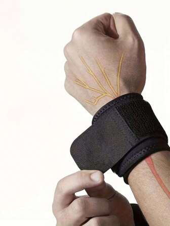 1 件压缩支撑运动腕带，适合健身、羽毛球、篮球、排球