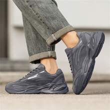 GNVA Men's Winter Versatile Casual Fashion Sports Chunky Sneakers, Anti-Slip Wear-Resistant Height Increasing Athletic Shoes