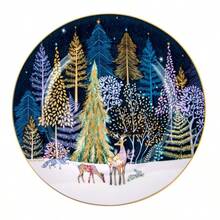 STPGOODS Winter Forest Dessert Plate Set Of 2 Bone China Christmas Plates 7.5" - 1 - View 4