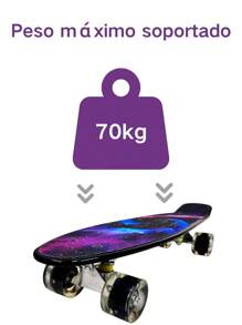 PATINETA ESTILO PENNY CON LLANTAS LUMINOSAS - Morado - Ver 4