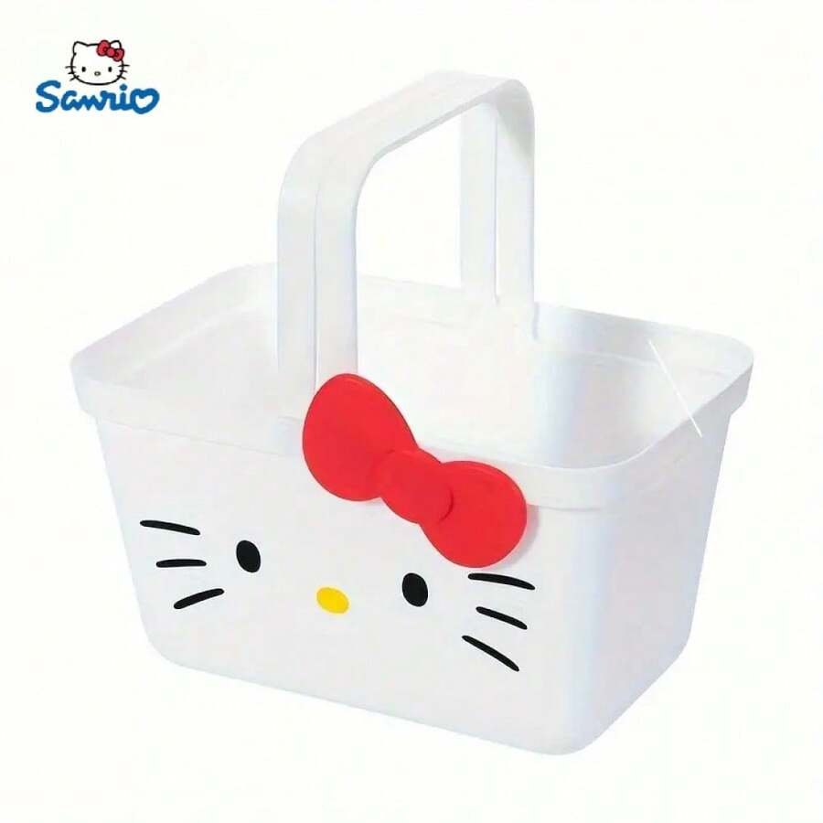 1pc Cartoon Storage Basket, Cute Lightweight Plastic Storage Box