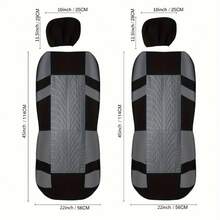 Universal Car Seat Covers - 2 Seater Set, Breathable Polyester, Split Design, Suitable For Cars, Trucks, Suvs - Hand Wash Or Dry Clean, Seasonal All Year, Filled With Foam, Made Of Polyester (PET) Fabric - Multicolor - View 9