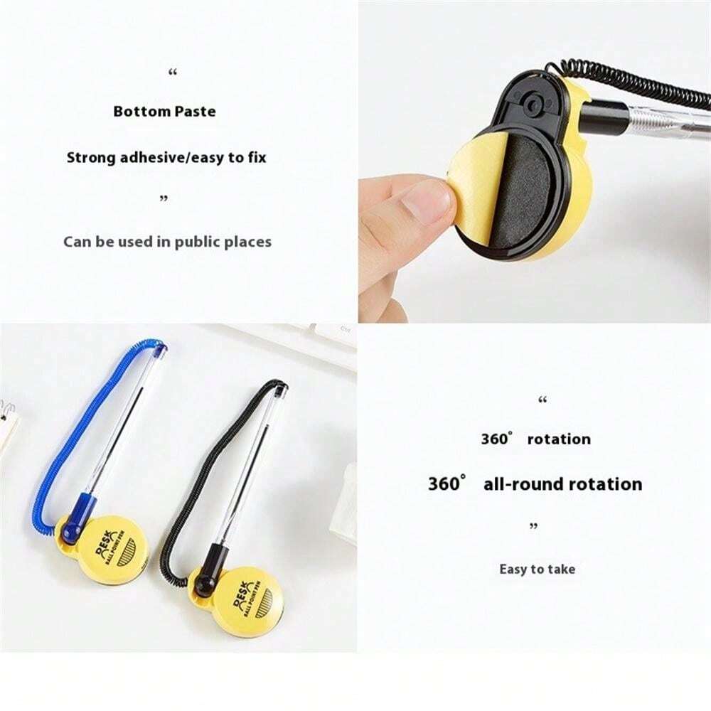 1pc Wire Pen Gel Pen, Prevent Loss Of Pen, School Writing Pen, Bank