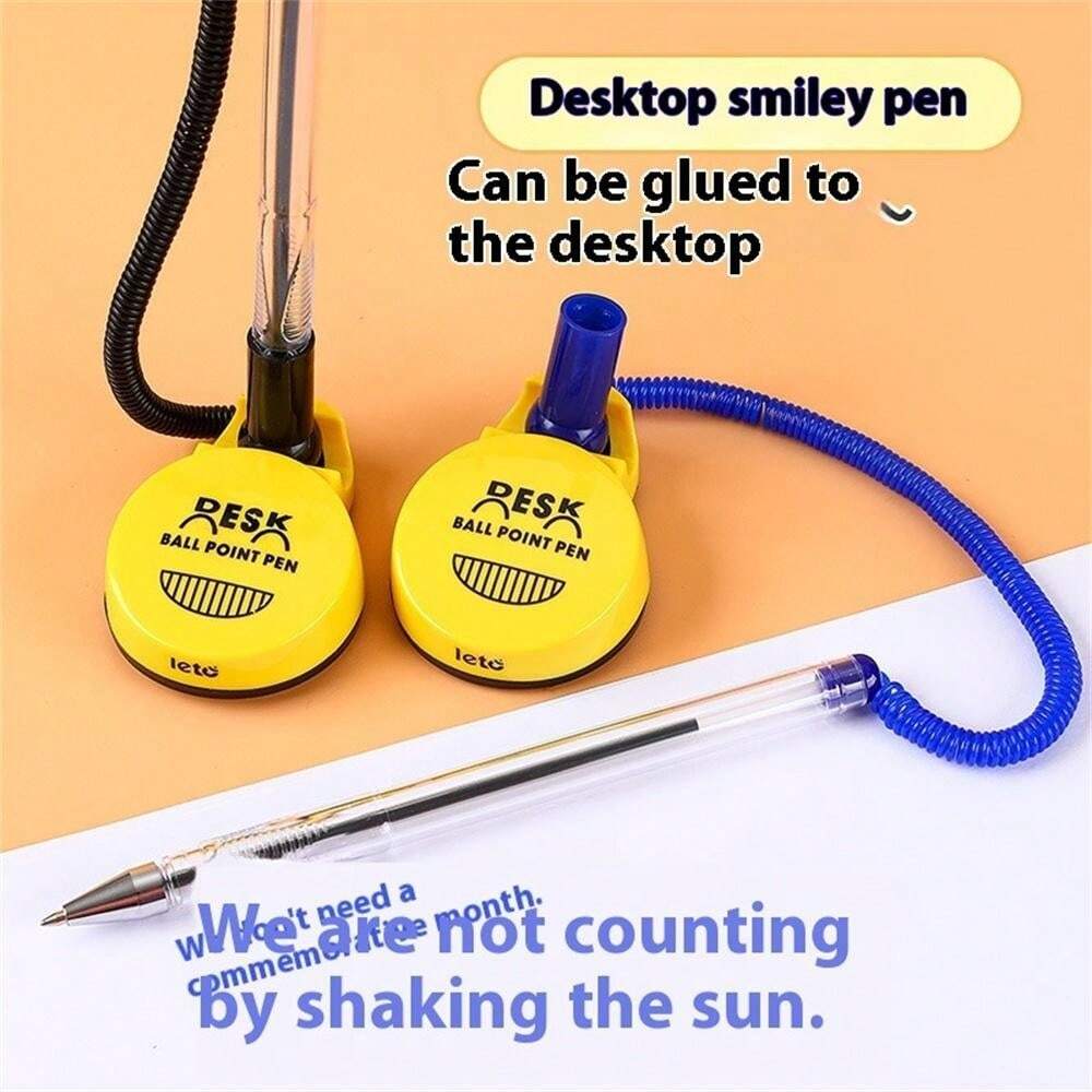 1pc Wire Pen Gel Pen, Prevent Loss Of Pen, School Writing Pen, Bank