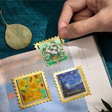 1 cái Dấu trang Retro Imprint Series, Kẹp kim loại vẽ tranh sơn dầu sáng tạo - Dấu ấn cổ điển - Xem 3