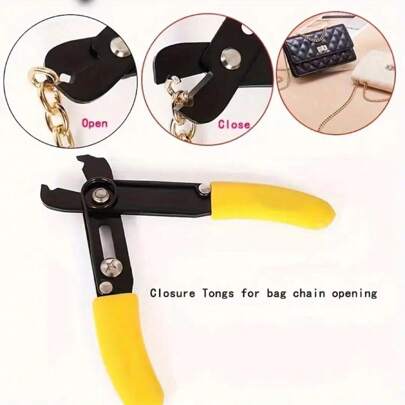 Jewelry Making Chain Pliers - Manual Riveted Bag Chain Open-Close Tool, DIY Cutter, Toothless Clamp, Adjustable Mini Wire Stripper, For Chain Installation And Modification