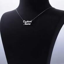 1 件金色玫瑰金定制镂空双名字项链，定制不锈钢双字母名字吊坠项链圣诞礼物情人节礼物生日礼物