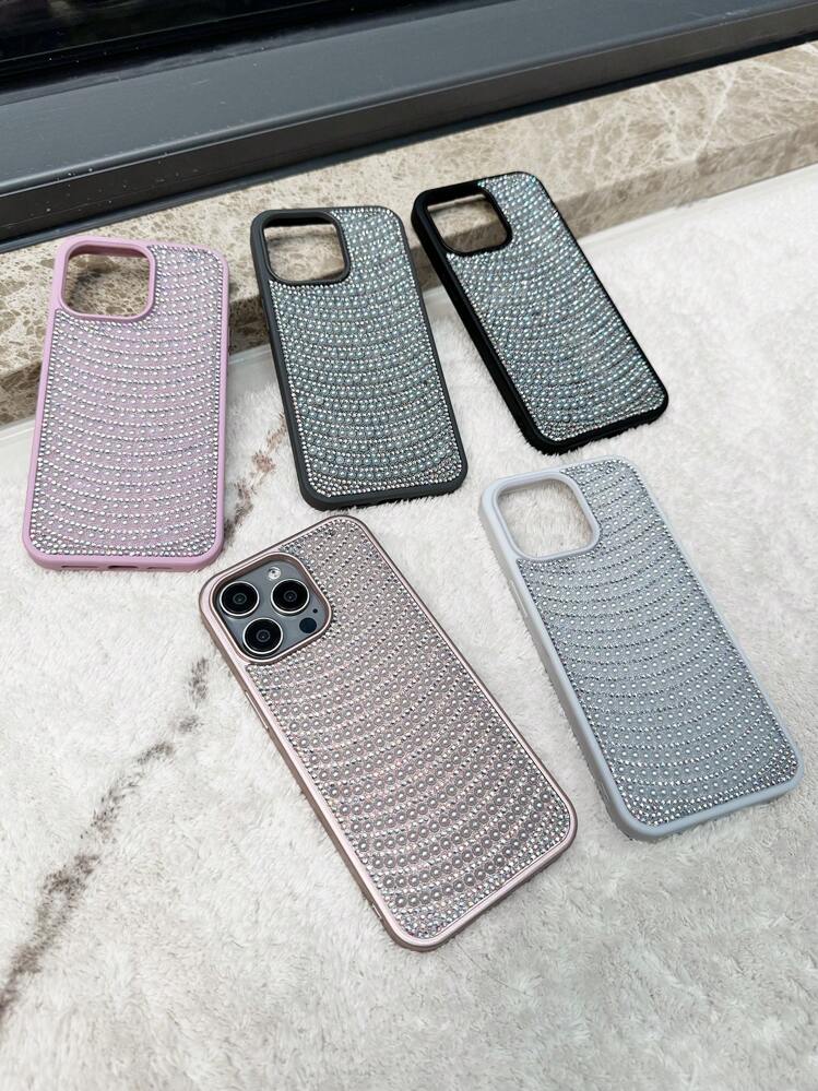 1 件 Blingbling 3D 珍珠闪耀钻石华丽手机壳节日派对时尚条纹全包防摔手机后盖兼容苹果系列 iPhone 11 12 13 14 15 Plus 16 Pro Max - 彩色 - 查看 4