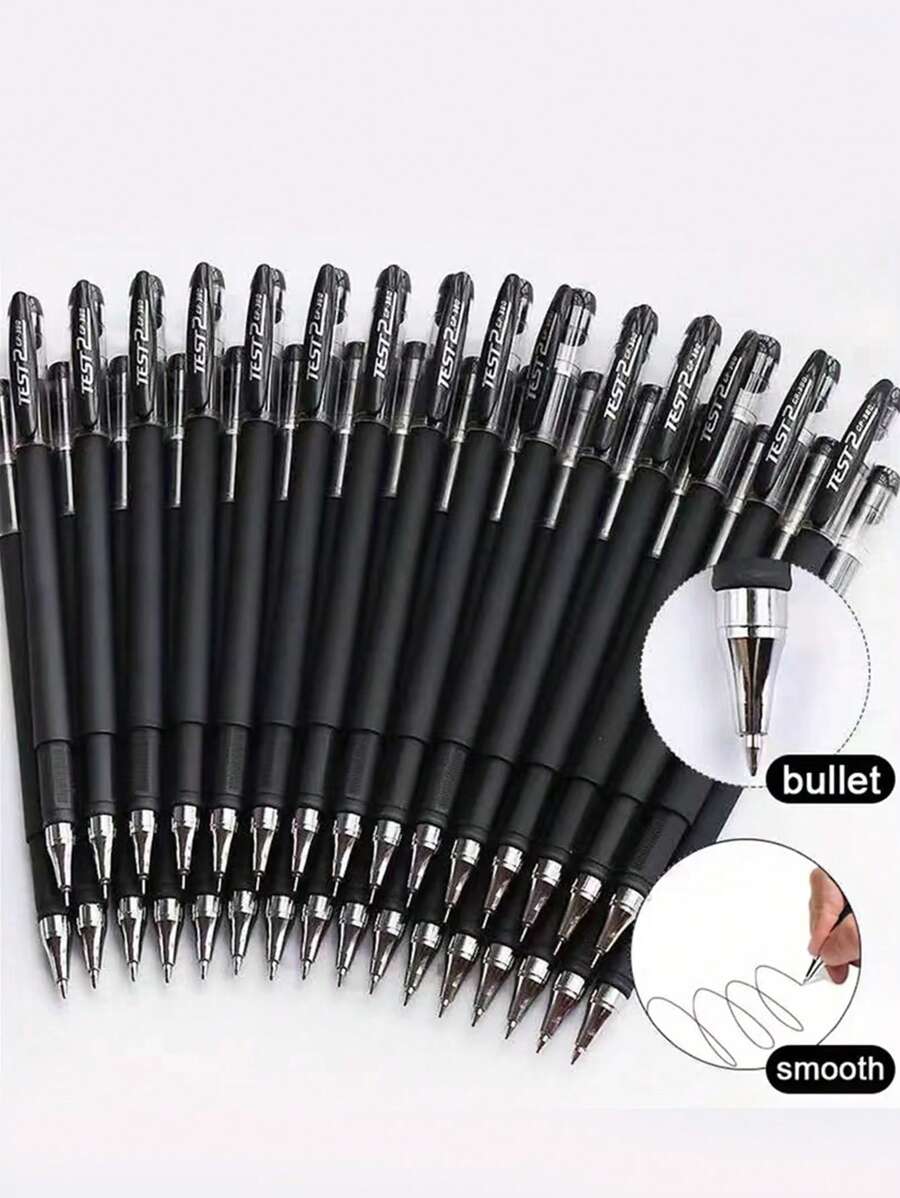 20支装0.5毫米黑色圆珠笔 - 书写流畅，防水，是学生、办公室、商务签名和考试的理想之选，也是返校必备品。