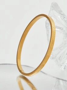 1 件欧美极简主义 INS 雪花图案女士可调节细手镯，适合节日、派对、日常佩戴、圣诞礼物 - 彩色 - 查看 3