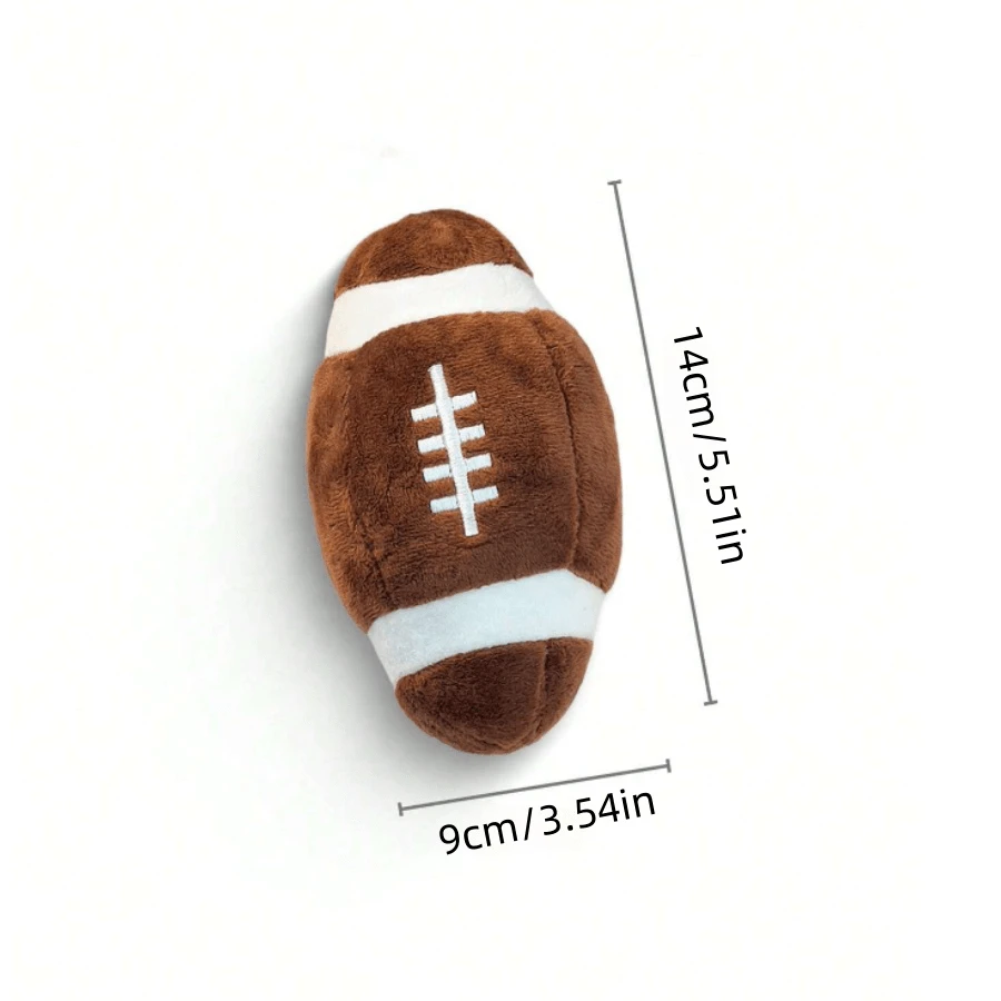 1pc Olive Shape/Football Squeaky Plush Doll, Pet Teeth Cleaning Chew Doll, Interactive Pet
